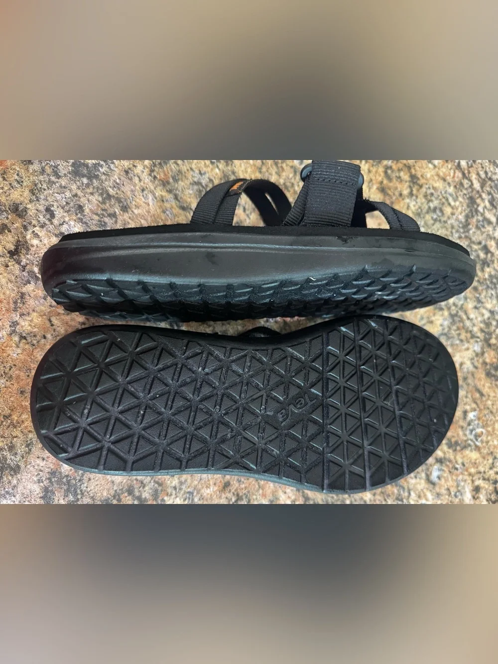 Teva Voya Slides Sandals Black Size 5 Size EU36 Strappy Sustainable Outdoors